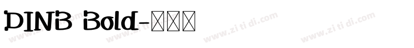 DINB Bold字体转换
